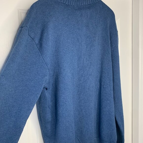 Ralph Lauren Mens Blue Quarter Zip Sweater - Picture 11 of 16